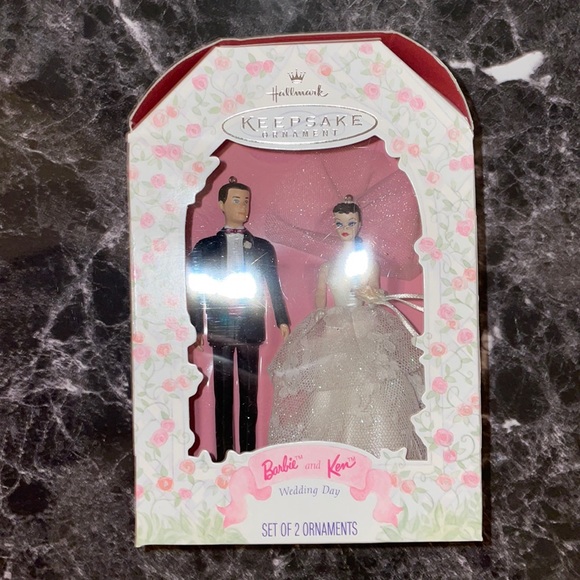 Never removed from box hallmark Barbie and Ken ornaments set - Picture 1 of 5